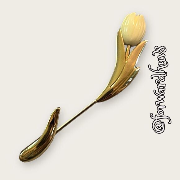 Vintage 1980 Avon Graceful Tulip Stick Pin - Picture 3 of 11